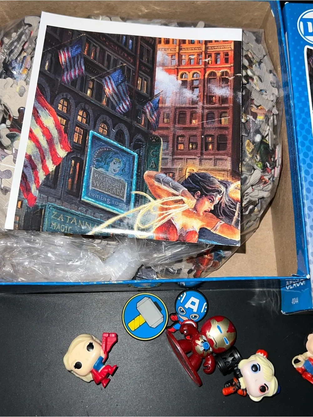 Superhero Lot - 1000pc DC Puzzle, Hasbro Micro Mugg & Marvel Crocs Jibbitz